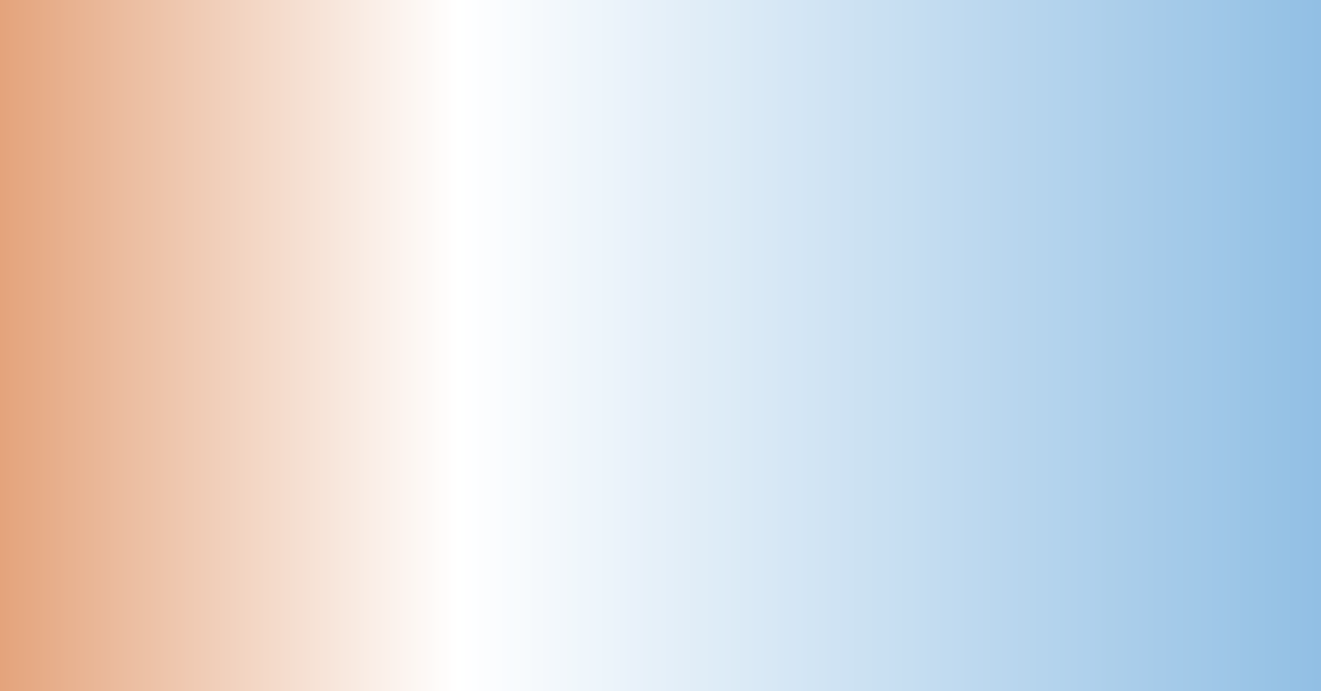 Gradient from the left to the right. Orange, then white, then light blue for Kelvin temperatures of a black body. Museum lighting color temperature.