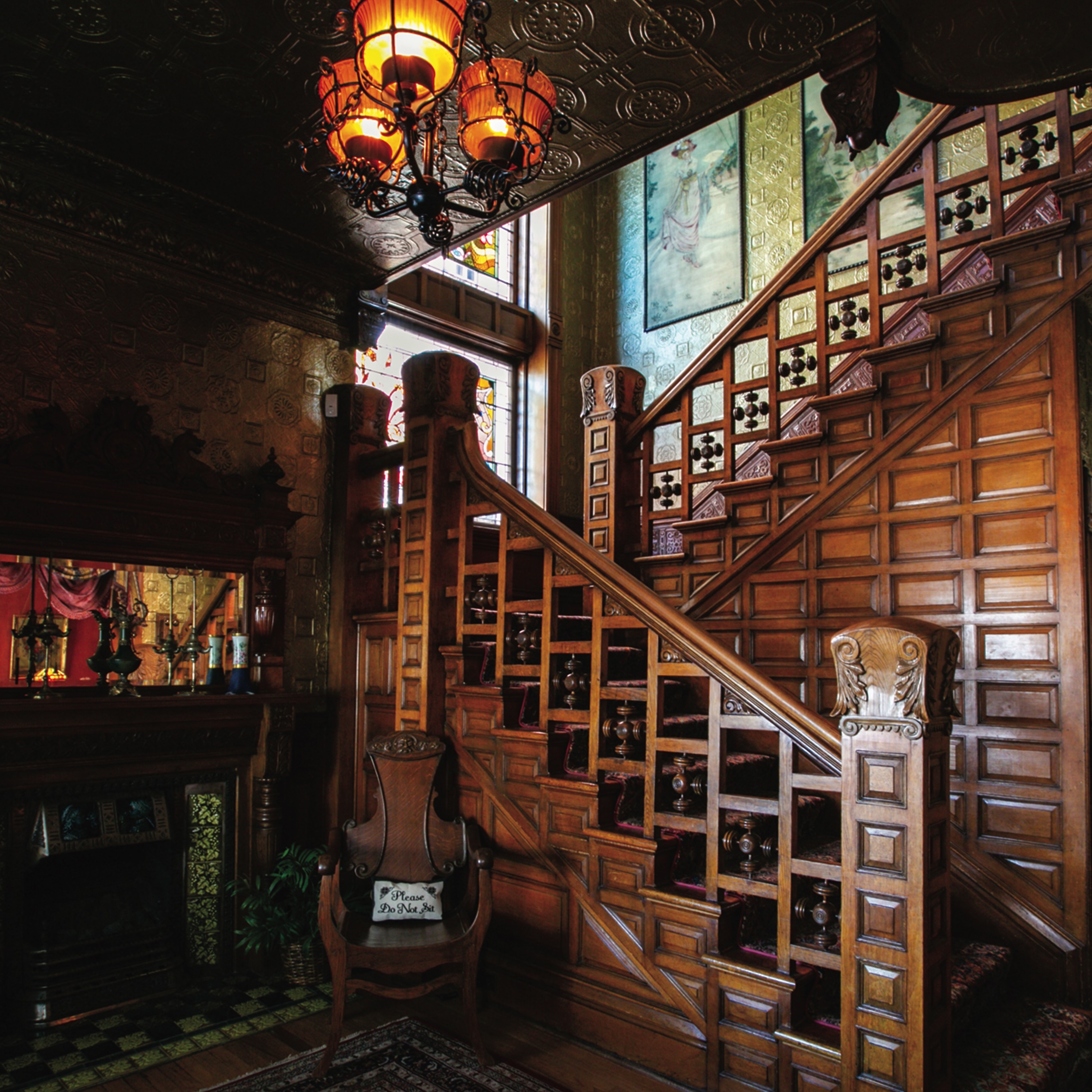 A photo of the entrance hall of the Molly Brown House Museum